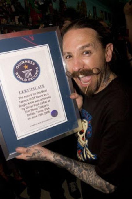 Oliver Peck's Guinness world records Title.